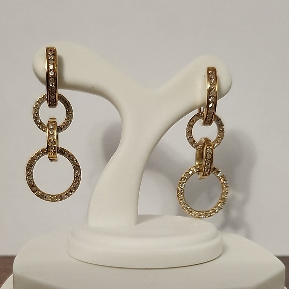 14k Gold Convertible Diamond Hoop Earrings 1 Of A Kind You Will Be Spellbound.